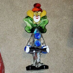 EUC Vintage murano glass clown